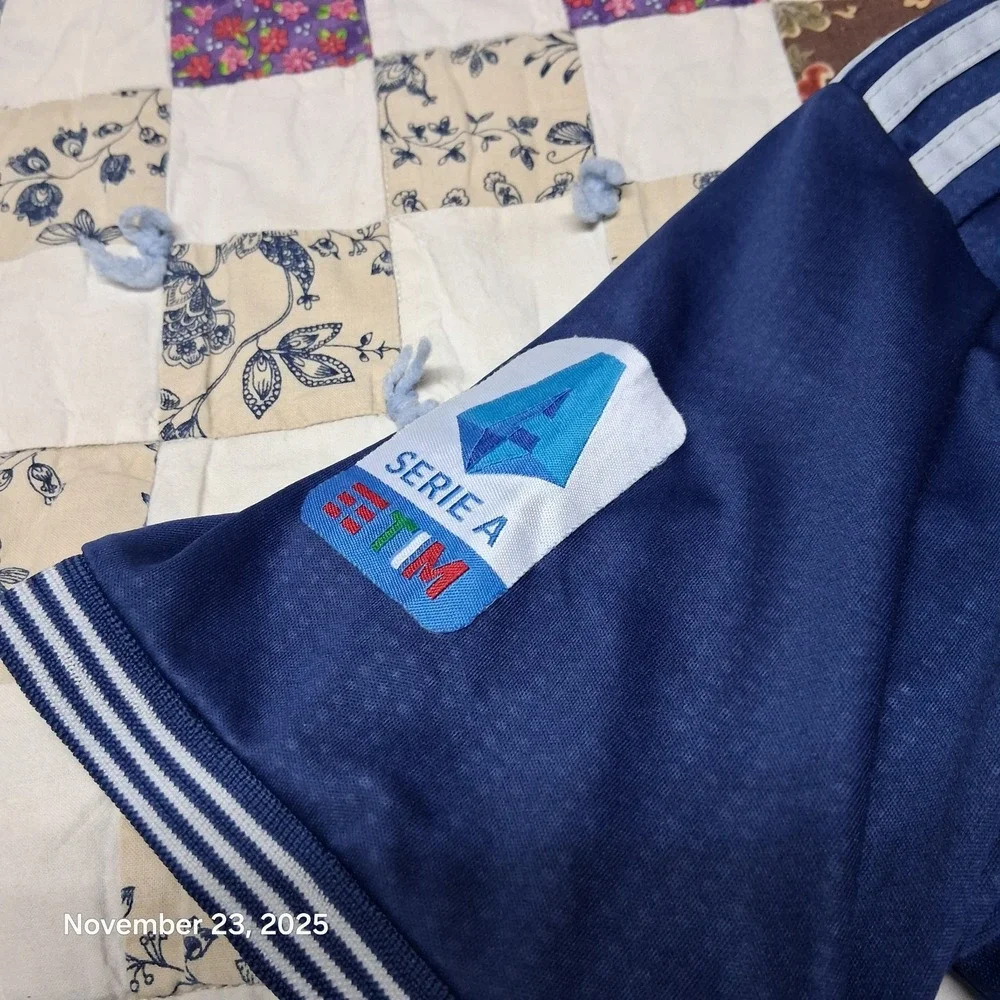 Adidas Juventus FC Soccer Jersey Teen XL Mens Medium Blue JEEP‎ Italy Serie A